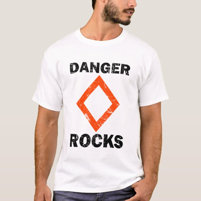 DANGER STEN! Nautical Grunge Stil Tee Shirt (Framsida)