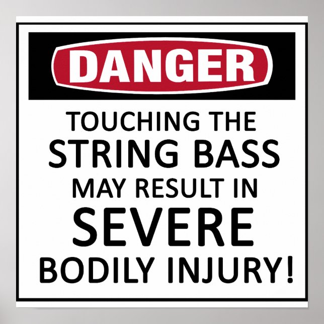 Danger String Bass Poster (Framsidan)