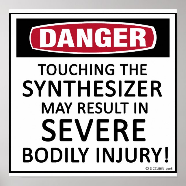 Danger Synthesizer Poster (Framsidan)