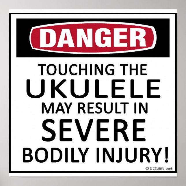 Danger Ukulele Poster (Framsidan)