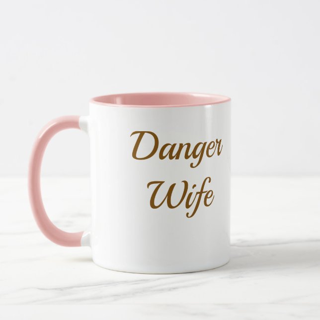 Danger Wife Rolig Kaffemug - Årspresent för henne Mugg (Vänster)