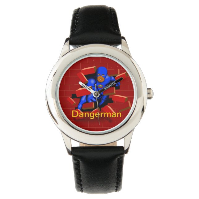 Dangerman Urban Superhjälten Wall Smash Watch Armbandsur (Framsida)