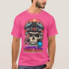 Dangerous Skull Rider Graphic T-Shirt