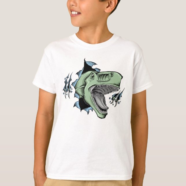 Dangerous Tyrannosaurus Dinosaur shirt Tee Shirt (Framsida)