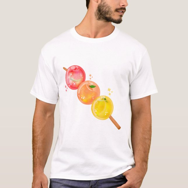 Dango Stick Kawaii T Shirt (Framsida)