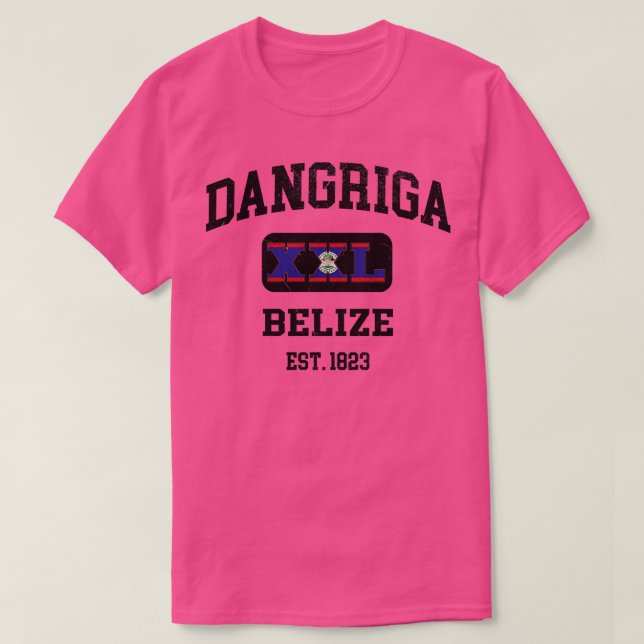 Dangriga Belize XXL Athletic Design T Shirt (Design framsida)