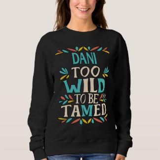 DANI Namn Cute Retro Girls Wildblomma DANI Namn T Shirt