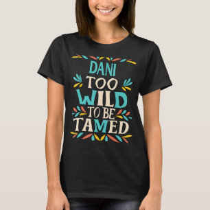 DANI Namn Cute Retro Girls Wildblomma DANI Namn T Shirt