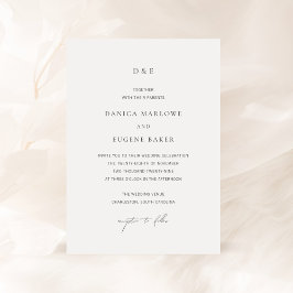 Danica Classic Elegant bröllop Inbjudningar