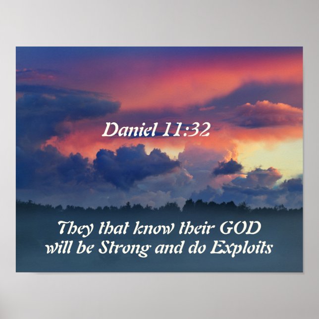 Daniel 11:32 Bible Verse Poster (Framsidan)