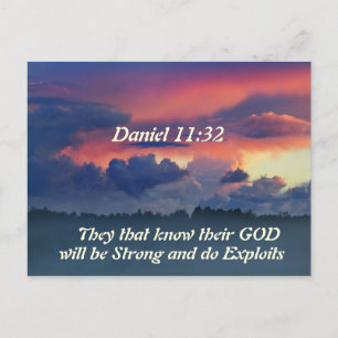 Daniel 11:32 Bible Verse Vykort