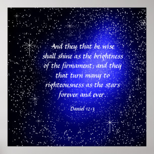 Daniel 12:3-Kanvastrycket Poster