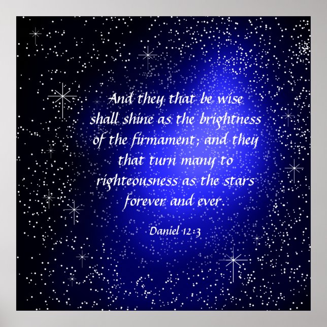 Daniel 12:3-Kanvastrycket Poster (Framsidan)