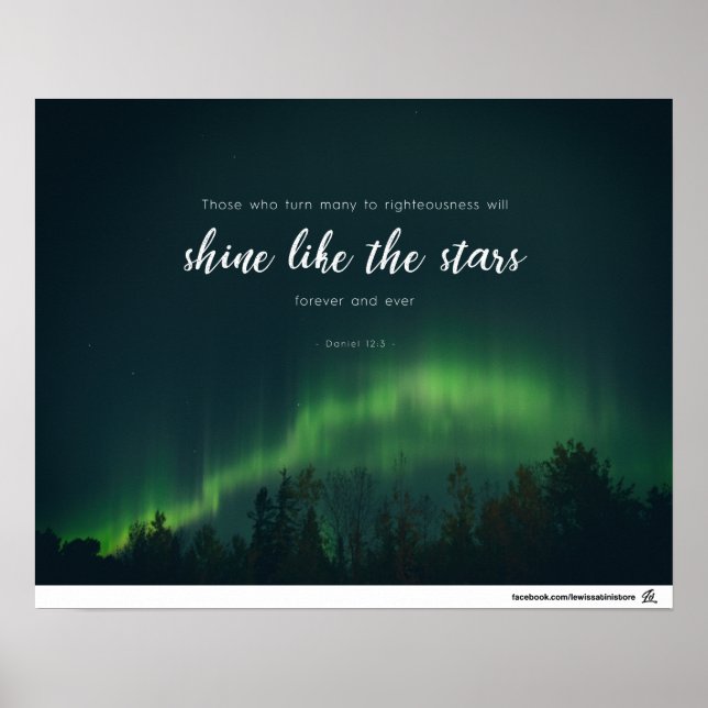 Daniel 12:3 - Shine som stjärnorna Poster (Framsidan)