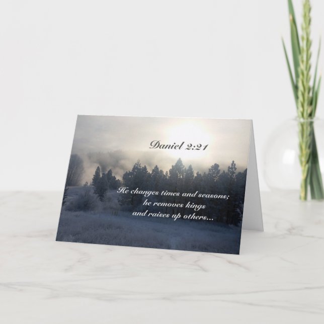 Daniel 2:21 Bible Kort (Framsida)