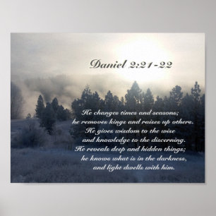 Daniel 2:21 Bible Poster