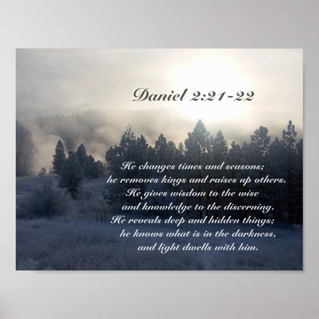 Daniel 2:21 Bible Poster (Framsidan)