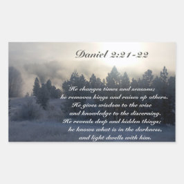Daniel 2:21 Bible Rektangulärt Klistermärke