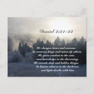 Daniel 2:21 Bible Vykort
