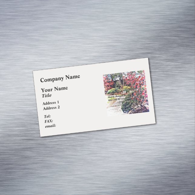 Daniel 2:21 - och han förändras visitkortmagnet (In Situ)