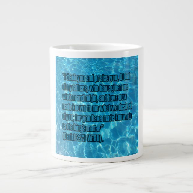 Daniel 2:23 WEBU Mug Jumbo Mugg (Framsidan)