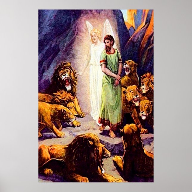 Daniel 6 Gud skyddar Daniel från Harm poster (Framsidan)