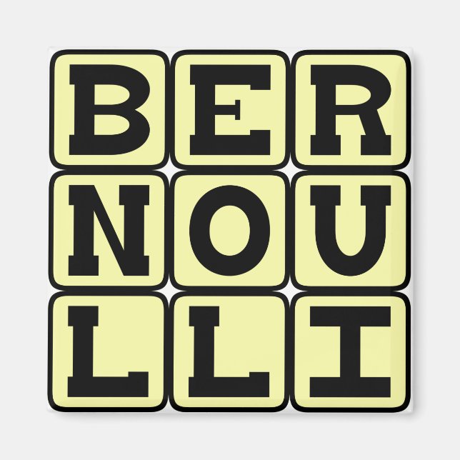 Daniel Bernoulli, av Bernoullis princip Magnet (Framsidan)
