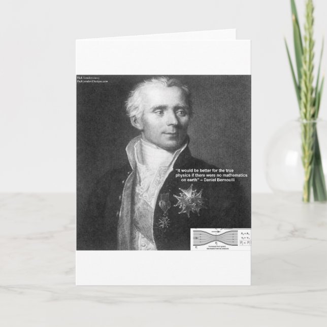 Daniel Bernoulli Sanna Fysik Citat Gåvor & Kort (Framsida)