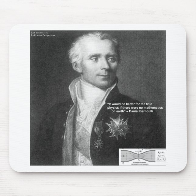 Daniel Bernoulli Sanna Fysik Citat Gåvor & Kort Musmatta (Framsidan)