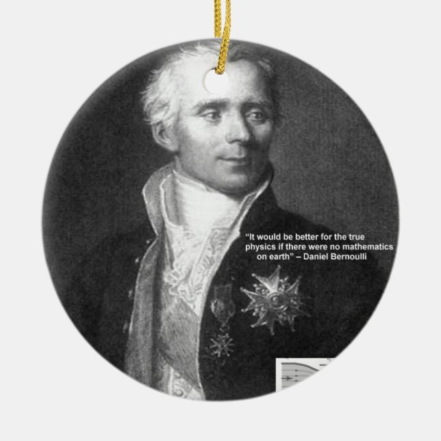 Daniel Bernoulli Sanna Fysik Citat Presentkort & K Julgransprydnad Keramik (Framsidan)
