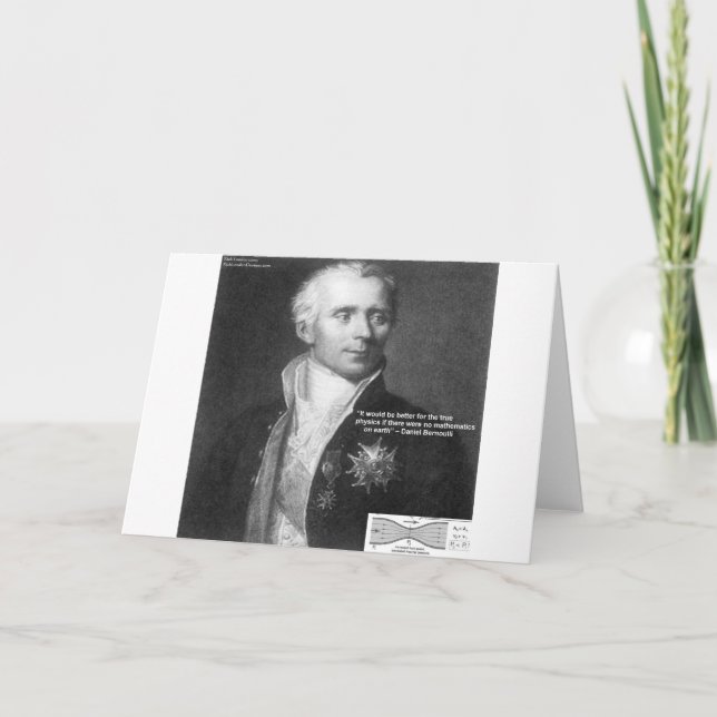 Daniel Bernoulli Sanna Fysik Citat Presentkort & K Kort (Framsida)