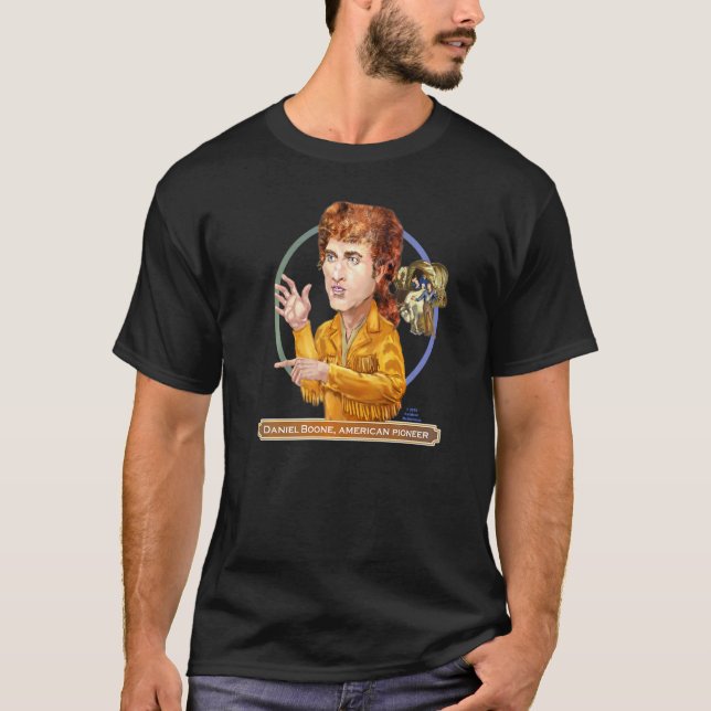 Daniel Boone American Pioneer T Shirt (Framsida)