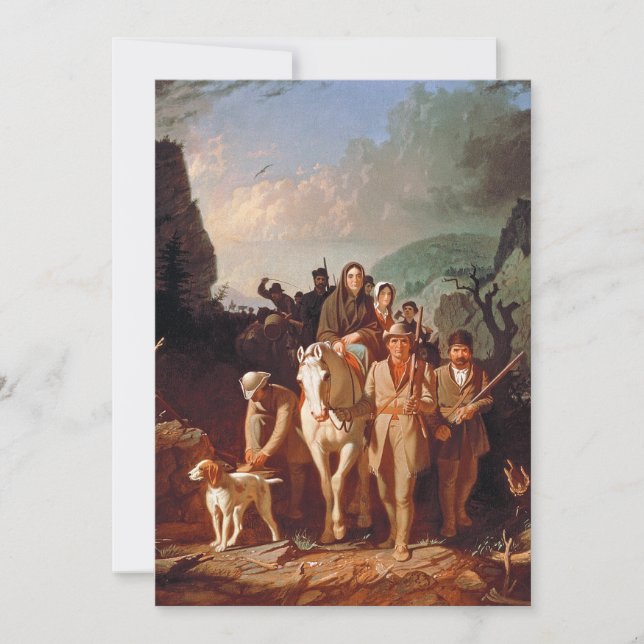 Daniel Boone eskorterande bosättare Inbjudningar (Framsida)