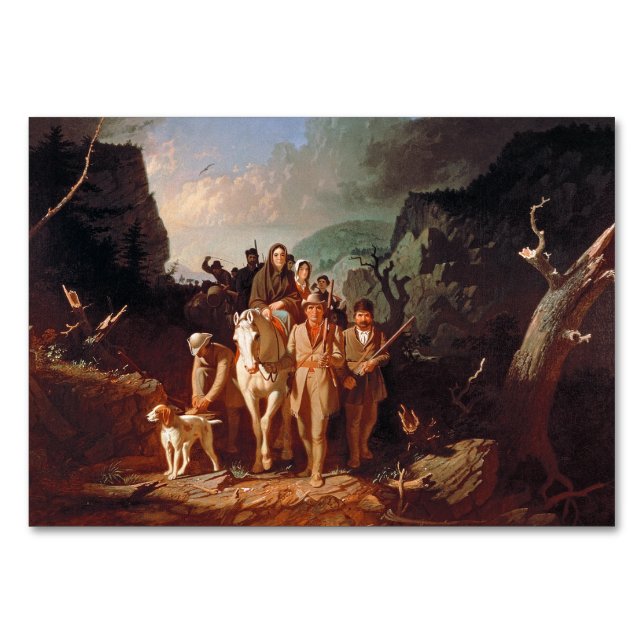 Daniel Boone eskorterar bosättare  Bordsnummer (Framsidan)