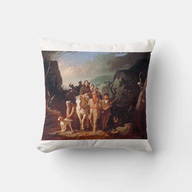 Daniel Boone eskorterar bosättare  Kudde (Framsida)