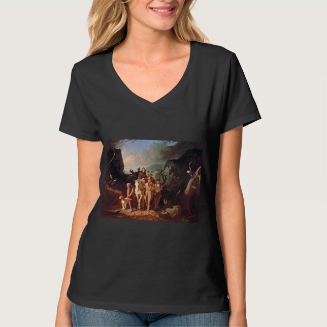 Daniel Boone eskorterar nybyggare  T Shirt (Framsida)
