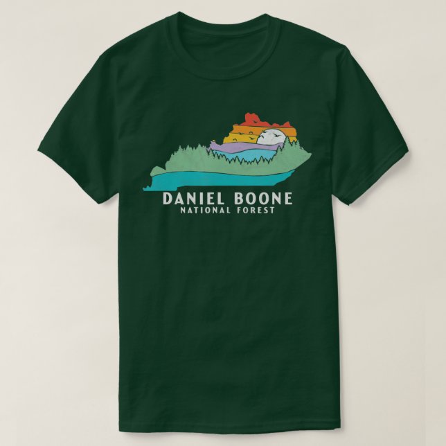 Daniel Boone Forest Kentucky uthus State Natature T Shirt (Design framsida)