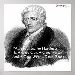 Daniel Boone & Humor Citat Affisch