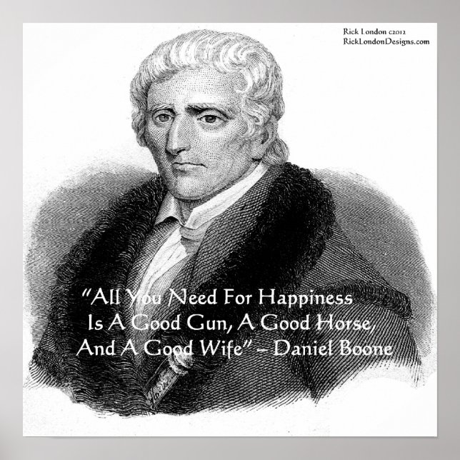 Daniel Boone & Humor, Poster citat (Framsidan)