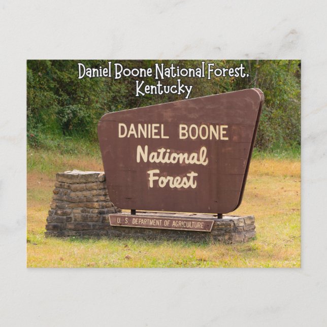 Daniel Boone National Forest Kentucky Vykort (Framsida)