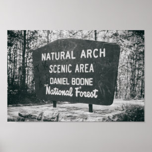Daniel Boone National Forest Mid-sekel Sign Poster