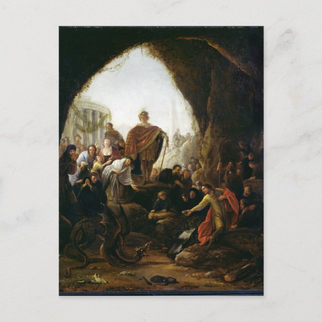 Daniel dödar Baals drakon Vykort (Framsida)