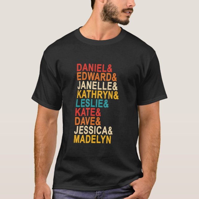 Daniel & Edward & Janelle & Kathryn & Leslie & Kat T Shirt (Framsida)