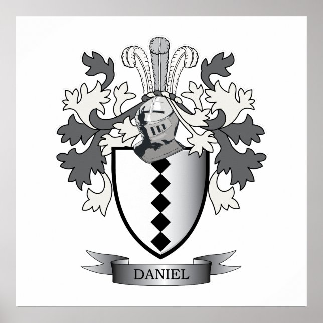 Daniel Family Crest Jackar om Arm Poster (Framsidan)