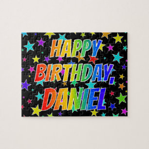 ’DANIEL’ First Namn, Roligt ’GRATTIS PÅ FÖ Pussel