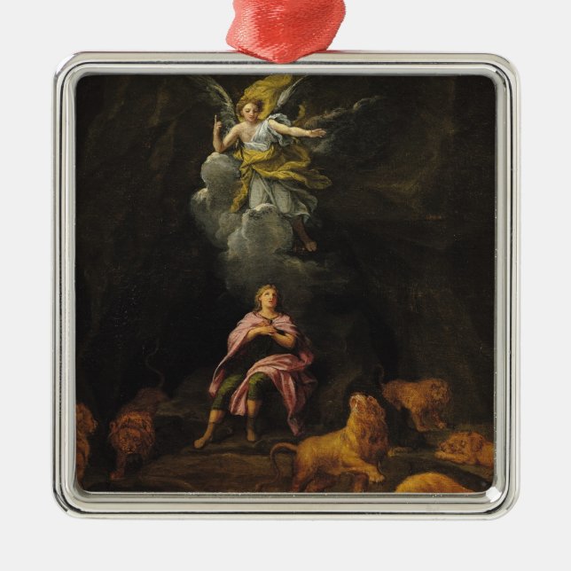 Daniel i hålan av lejon julgransprydnad metall (Framsidan)