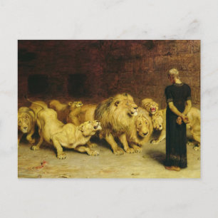 Daniel i Lejon Den, 1872 av Briton Riviere Inbjudan Vykort