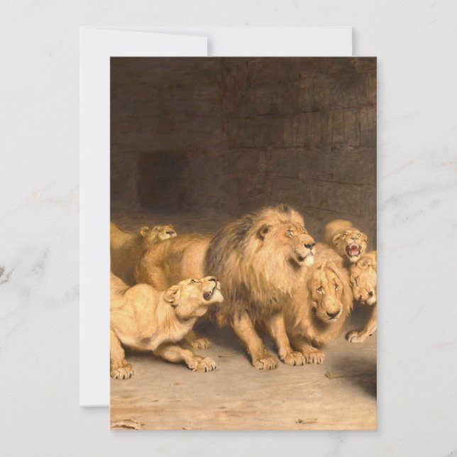 Daniel i Lejon Den 1872 av Briton Riviere Inbjudningar (Framsida)
