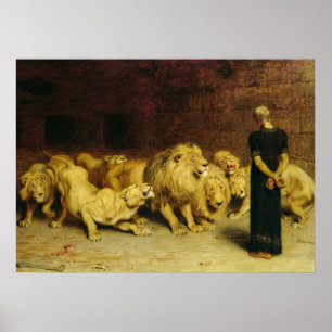Daniel i Lejon Den, 1872 av Briton Riviere Poster