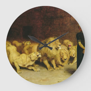 Daniel i Lejon Den, 1872 av Briton Riviere Stor Klocka